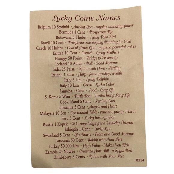 Lucky Coins Collectible 25 pc Gift Set in Canvas Pouch - Picture 6 of 8